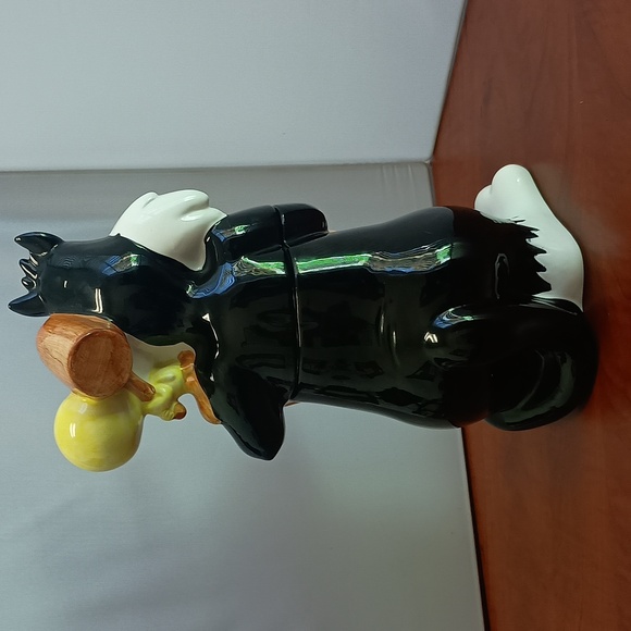 Sylvester and Tweety Bird Cookie Jar Looney Tunes Warner Brothers Vintage 1993 - Picture 2 of 7